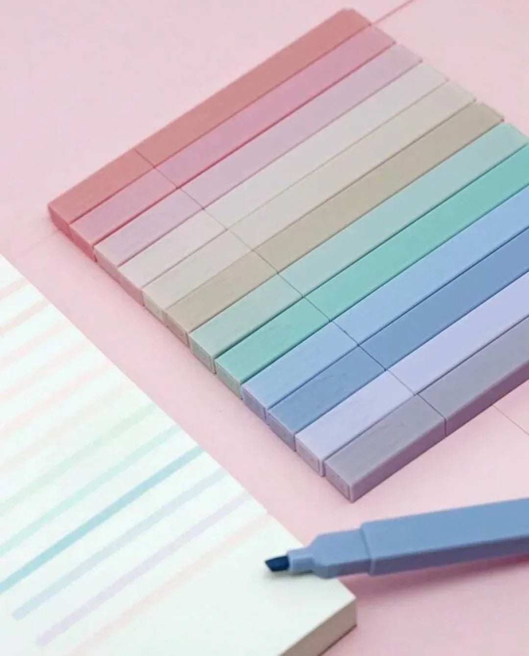 ( ) Oecac Morandi Highlighter and midliners | Journaling highlighters l Pack of 6