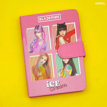 A6Pk5 Dairy Printed Magnetic Black Pink (14X10Cm)