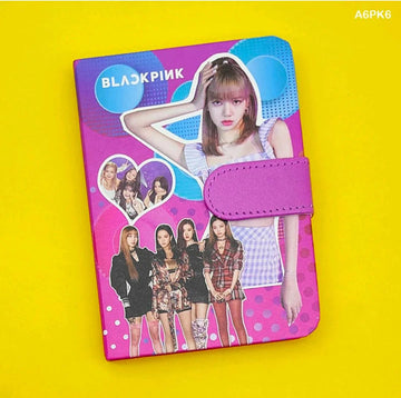 A6Pk6 Dairy Printed Magnetic Black Pink (14X10Cm)