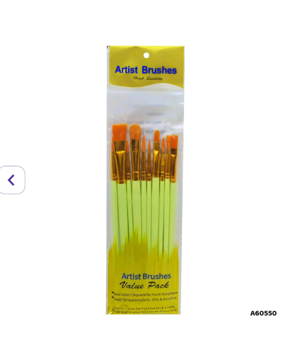 A60550 10Pc Art Brush Set