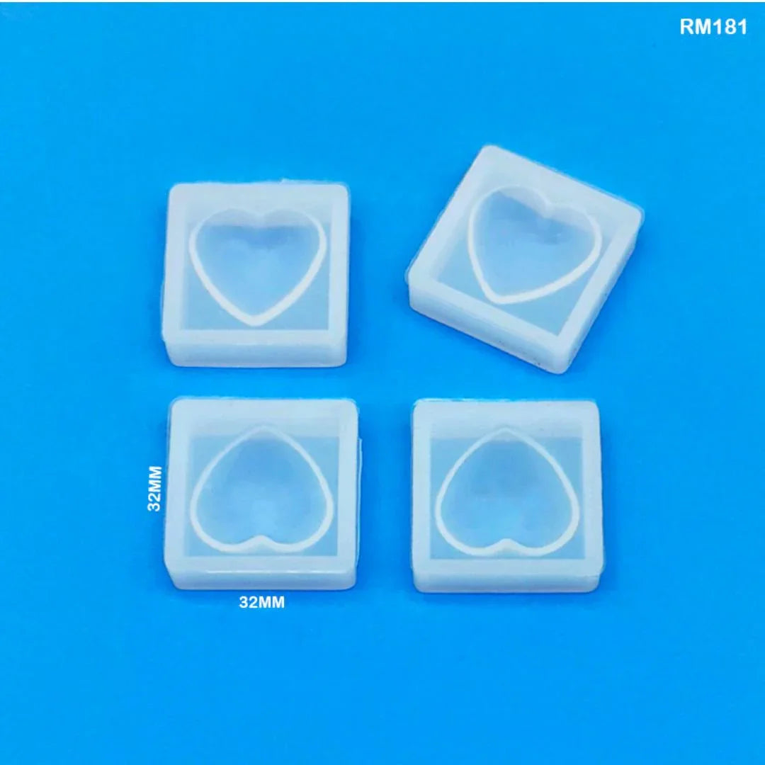 Rm181 Silicone Mold 4 Pc Heart