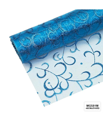 Mg581M Glittery Designed Net Roll