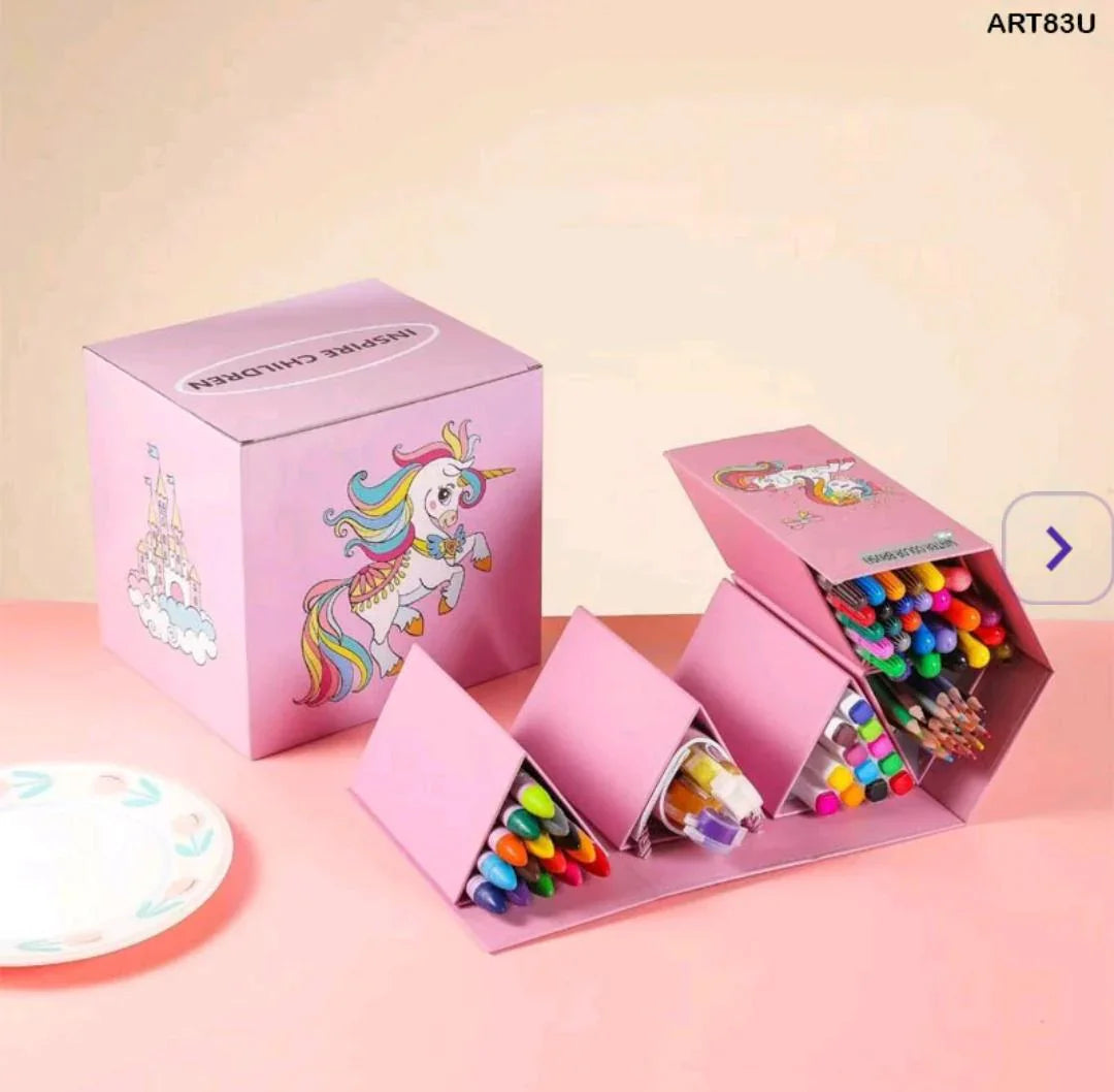 Art Color 83Pc Hexagon Unicorn Art83U
