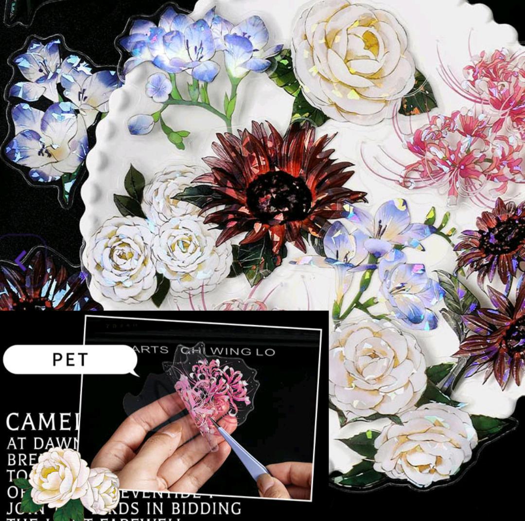 Pmtzb40167 Papermore Flower Sticker 10Pc