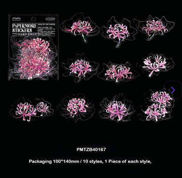 Pmtzb40167 Papermore Flower Sticker 10Pc