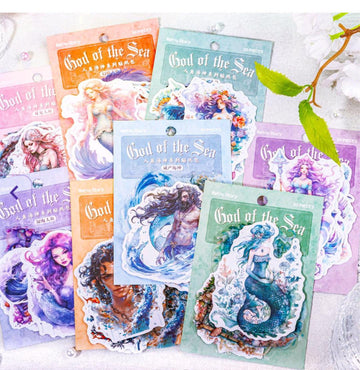 Tzzh086 Mermaid Retro Story Sticker Pack 20Pc