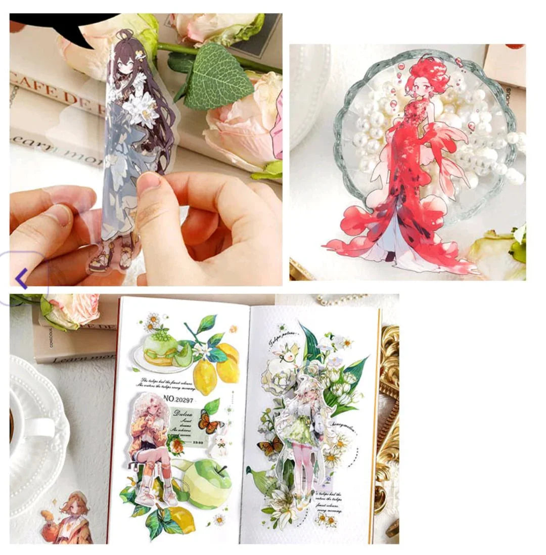 Tzb39927 Anime Character Deco Sticker 30Pc