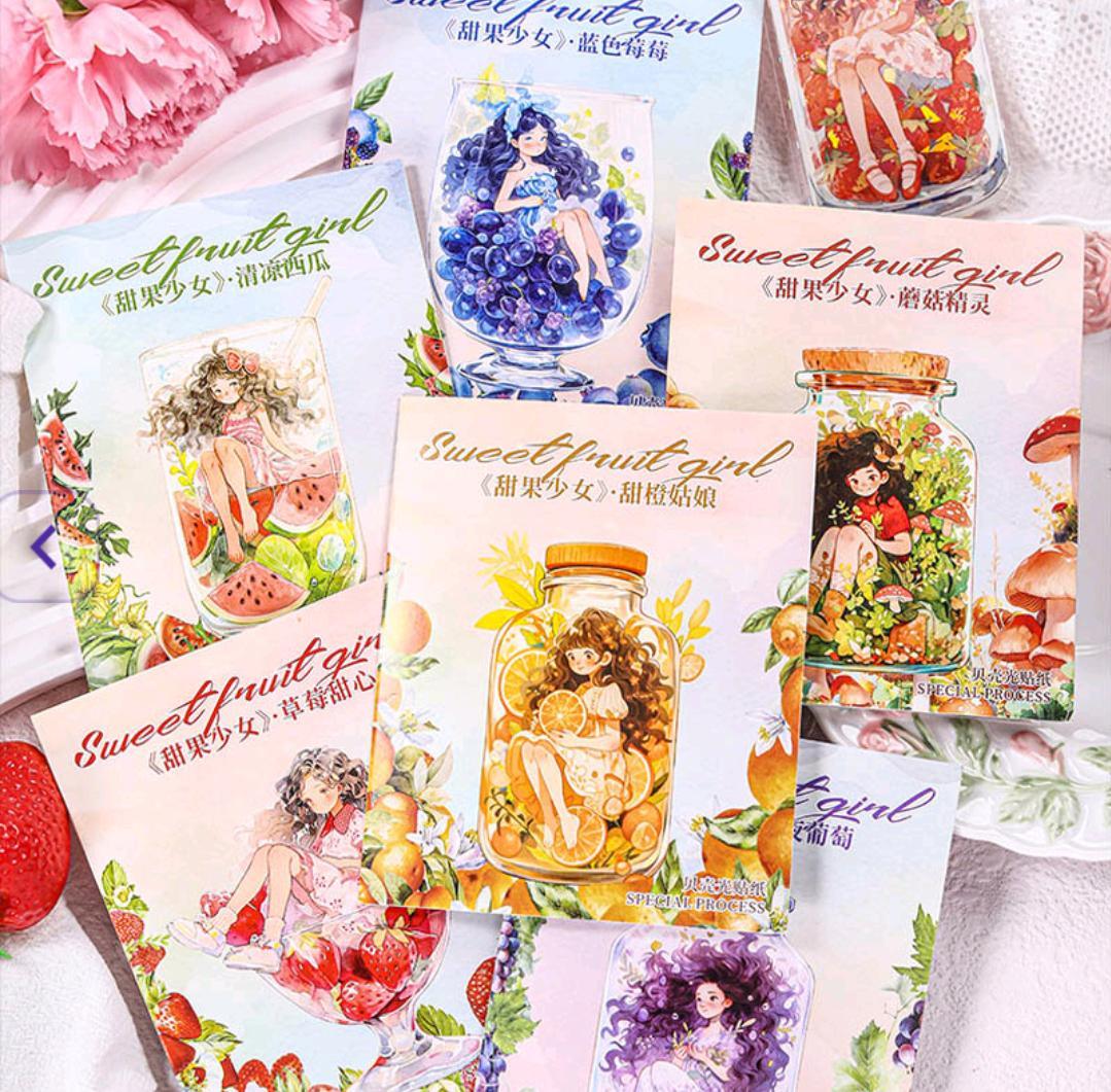 Tgsn001 Sweet Fruit Girl Deco Sticker