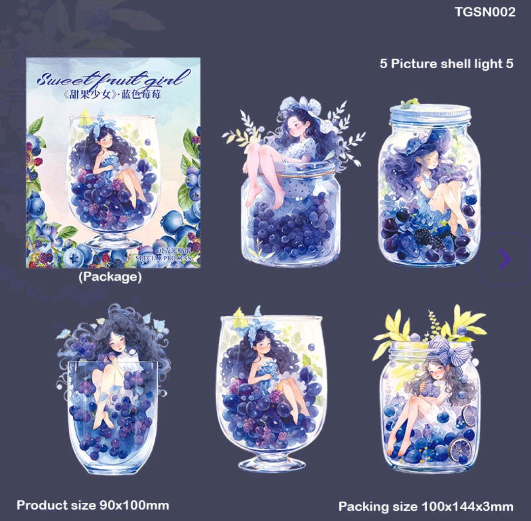Tgsn002 Sweet Fruit Girl Deco Sticker