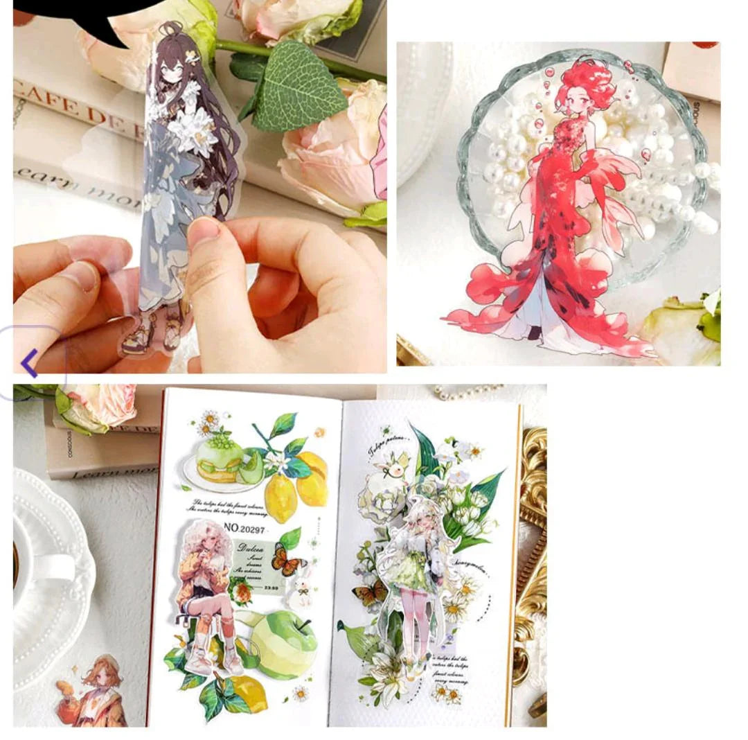 Tzb39926 Anime Character Deco Sticker 30Pc