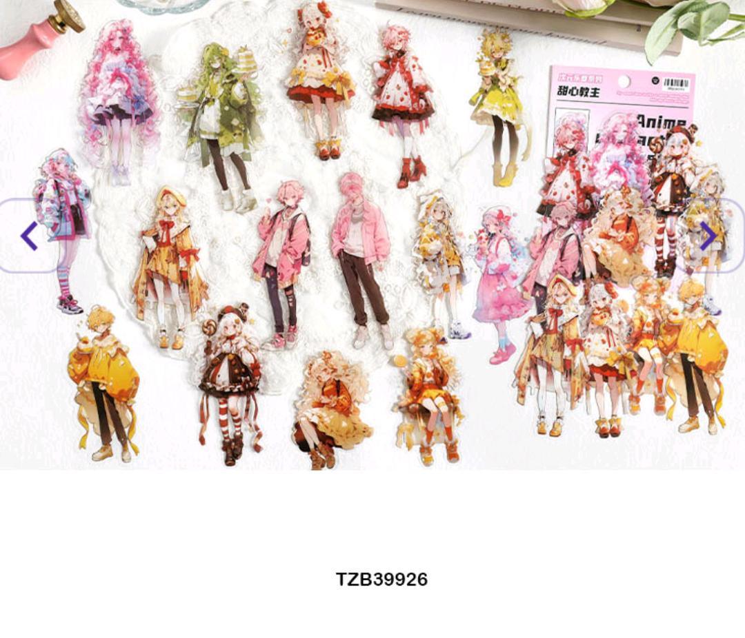 Tzb39926 Anime Character Deco Sticker 30Pc