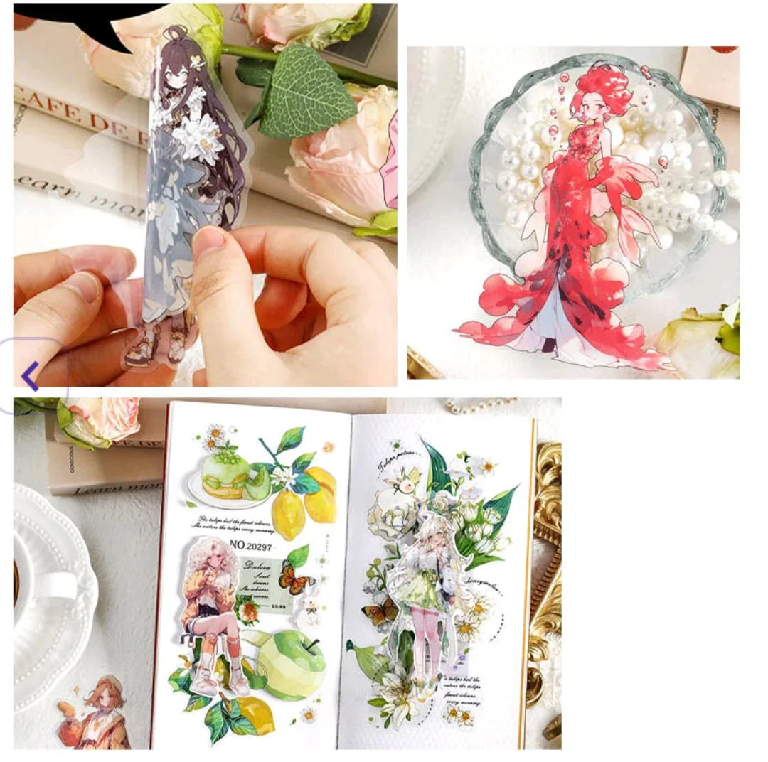 Tzb39925 Anime Character Deco Sticker 30Pc