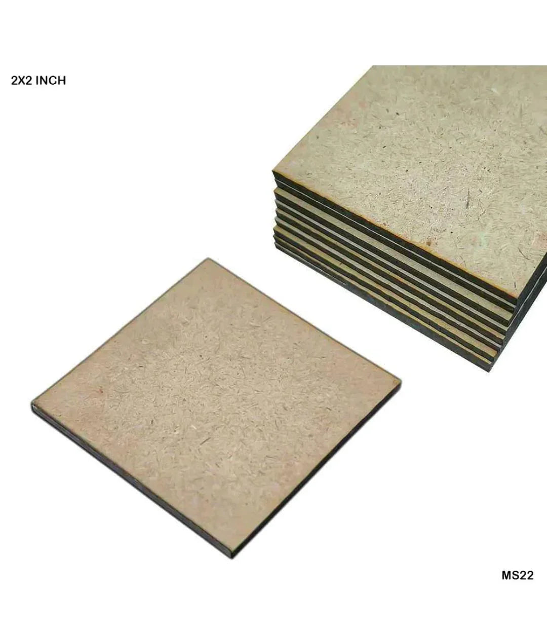 Mdf Square  2X2 10Pcs (Ms22)