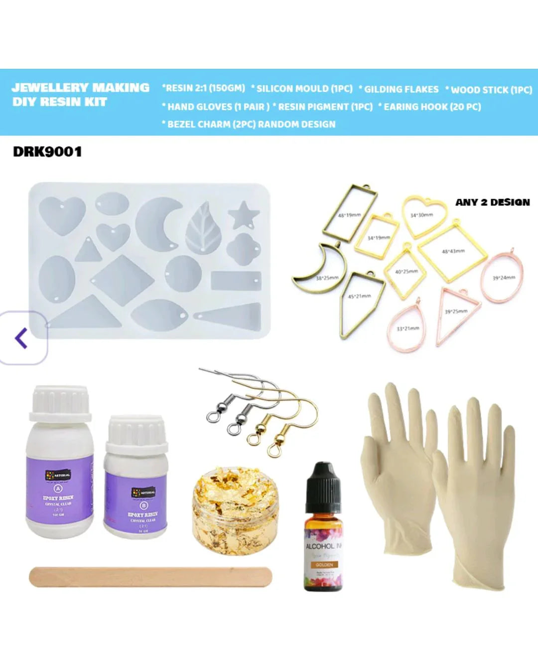 Drk9001 Artorial Jewelery Making Diy Resin Kit