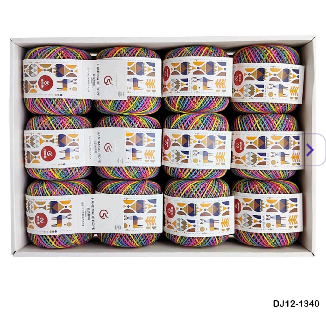 Dj121340 Handmade Cotton Rope Thread 50Gm 12Pc