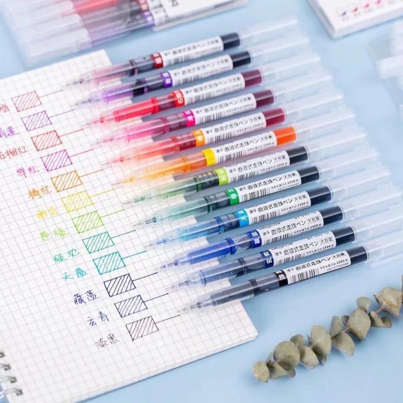 (  ) Japanese tips artist fluid Gel pens l Doodling, Mandala Pens, Scrapbooking l pack of 12 colors