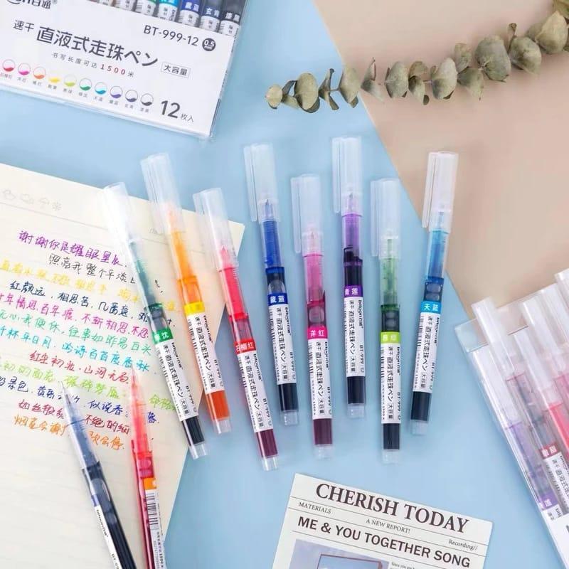 Artist Fluid Gel pen with fine Japanese tips l Doodling, Mandala Pens, Scrapbooking l pack of 6 colors