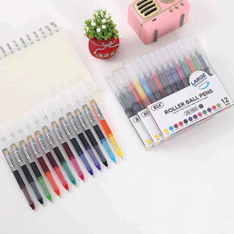 (  ) Japanese tips artist fluid Gel pens l Doodling, Mandala Pens, Scrapbooking l pack of 12 colors