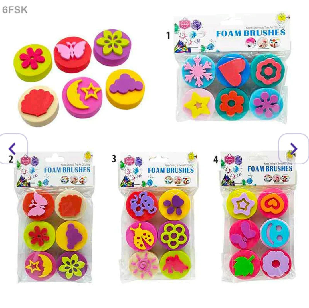 6Pc Foam Stamp Kids Design (6Fsk)