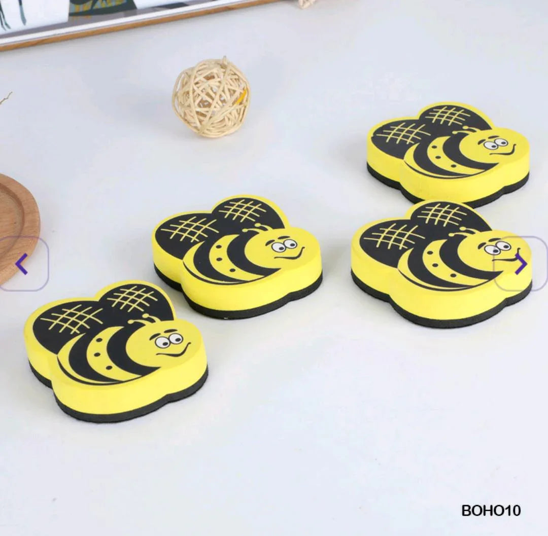White Board Duster Magnetic Bee (Boho10)
