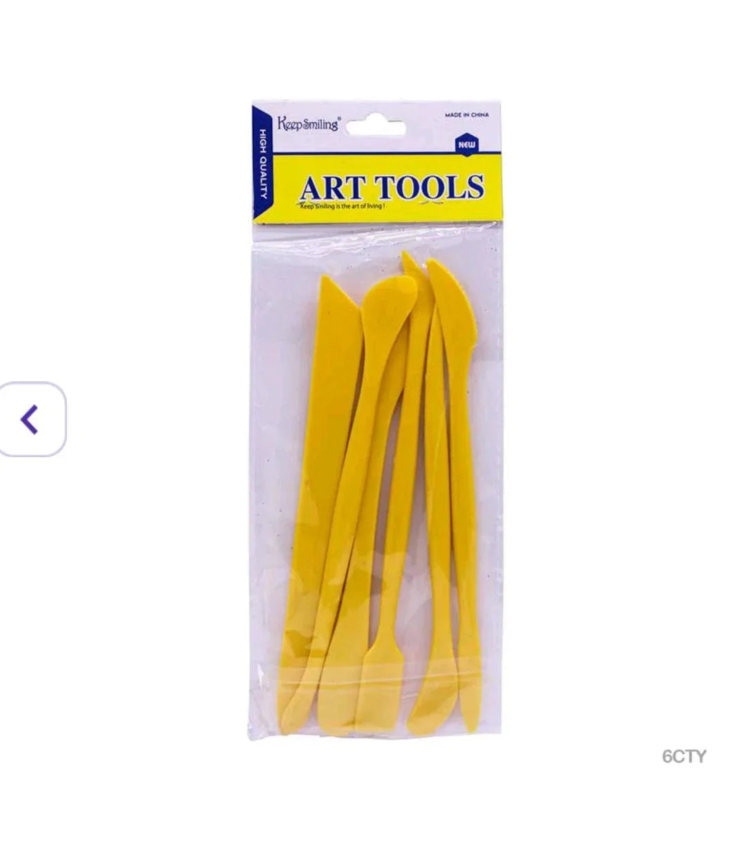 6Pc Clay Tool Yellow Handle (6Cty)