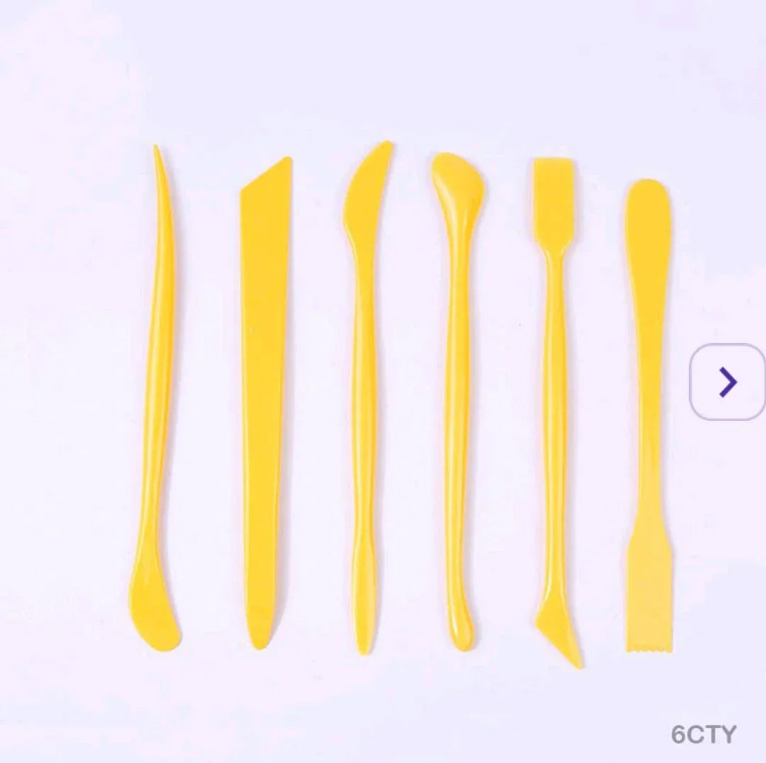 6Pc Clay Tool Yellow Handle (6Cty)