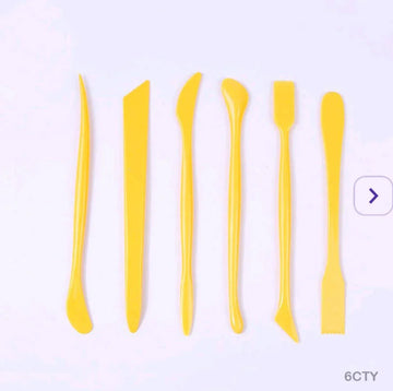 6Pc Clay Tool Yellow Handle (6Cty)