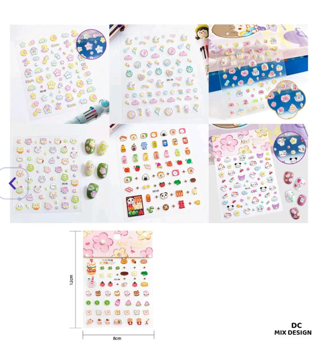 Dc 5D Creative Nail Stickers
