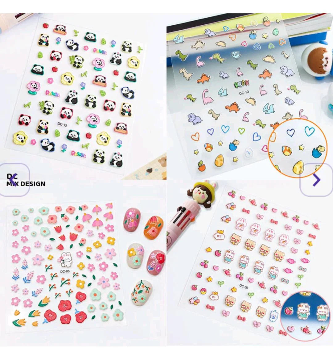 Dc 5D Creative Nail Stickers