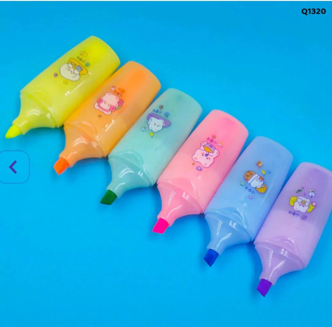 Q1320 Cute Highlighter 6Pc