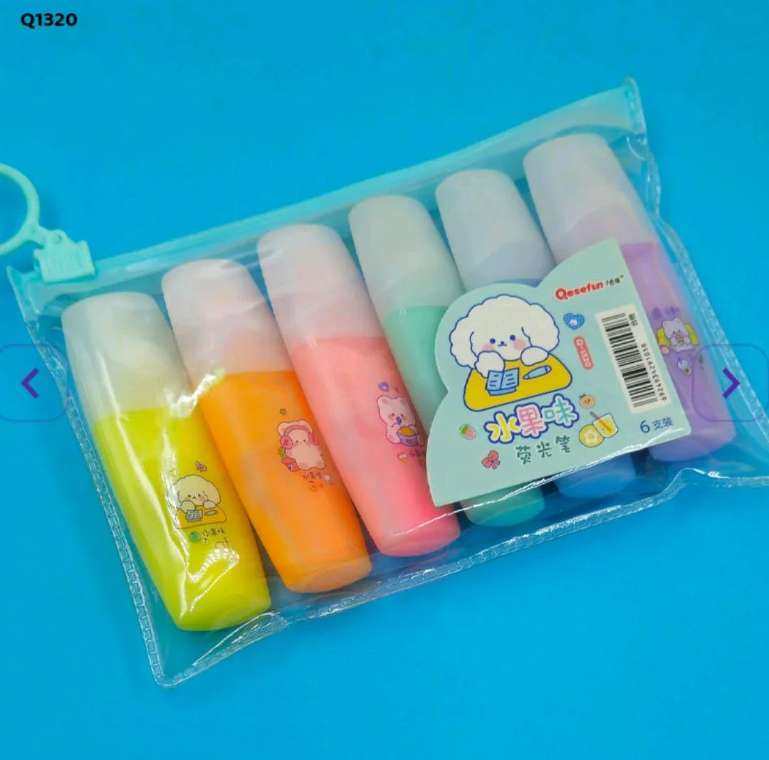 Q1320 Cute Highlighter 6Pc