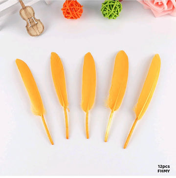 Feather Hard Small Yellow (Fhmy) (12Pcs)