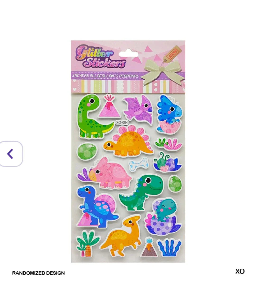 Xo Eva Glittery Kids Cartoon Funny Sticker