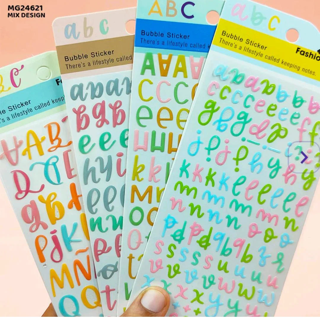 Mg24621 Bubble Alphabet Sticker