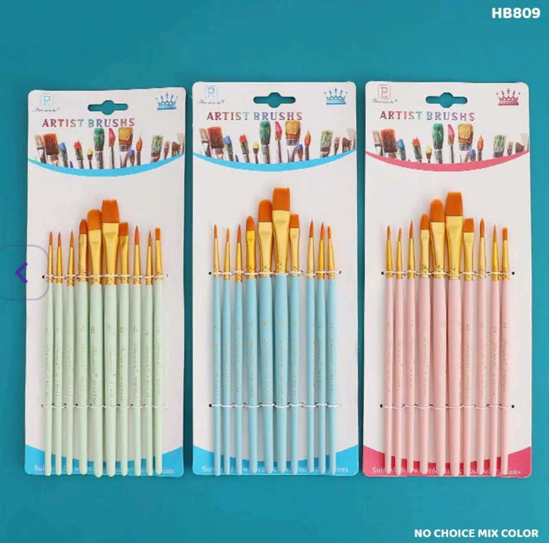 10Pc Paint Brush Hb809