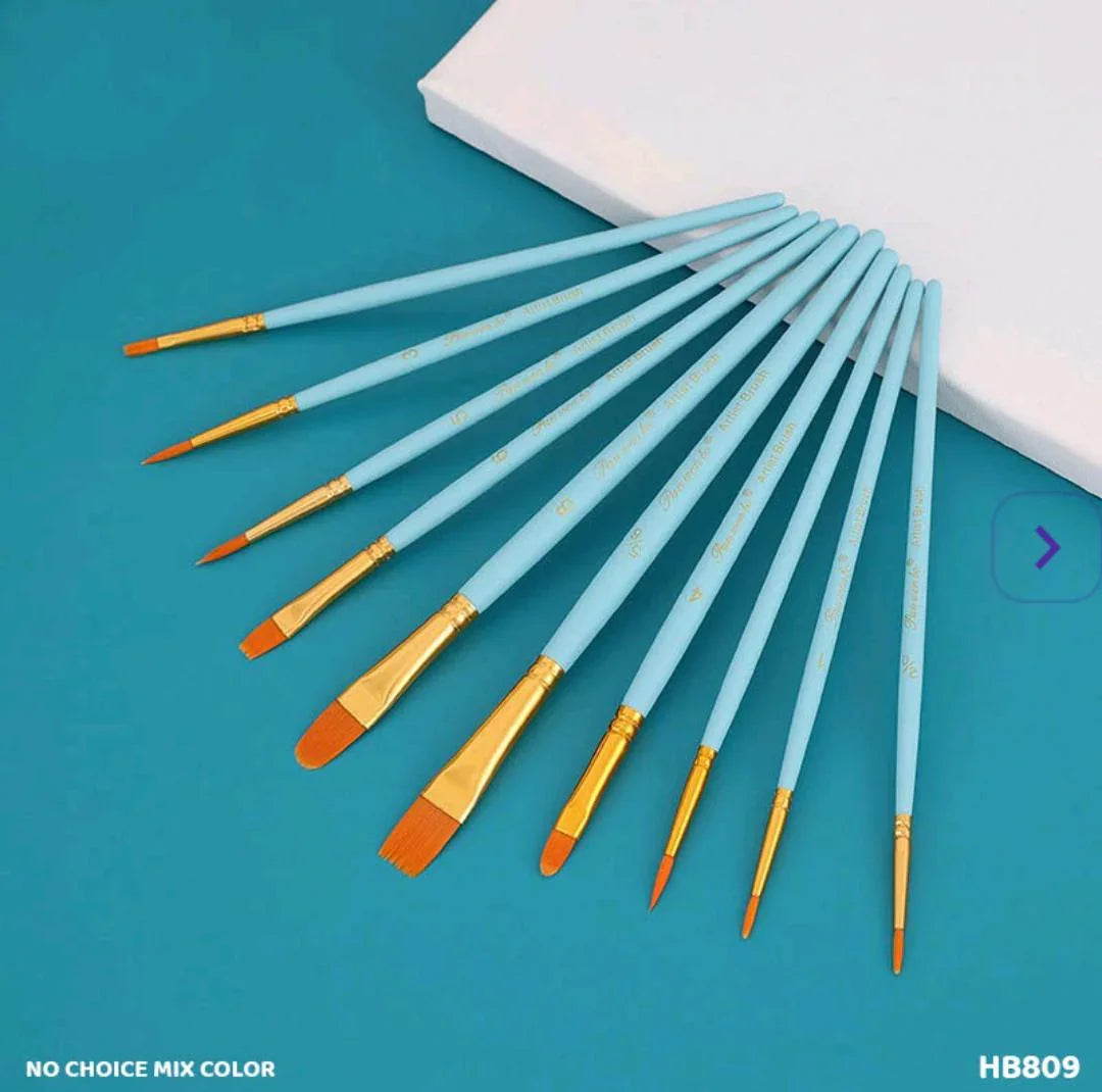 10Pc Paint Brush Hb809