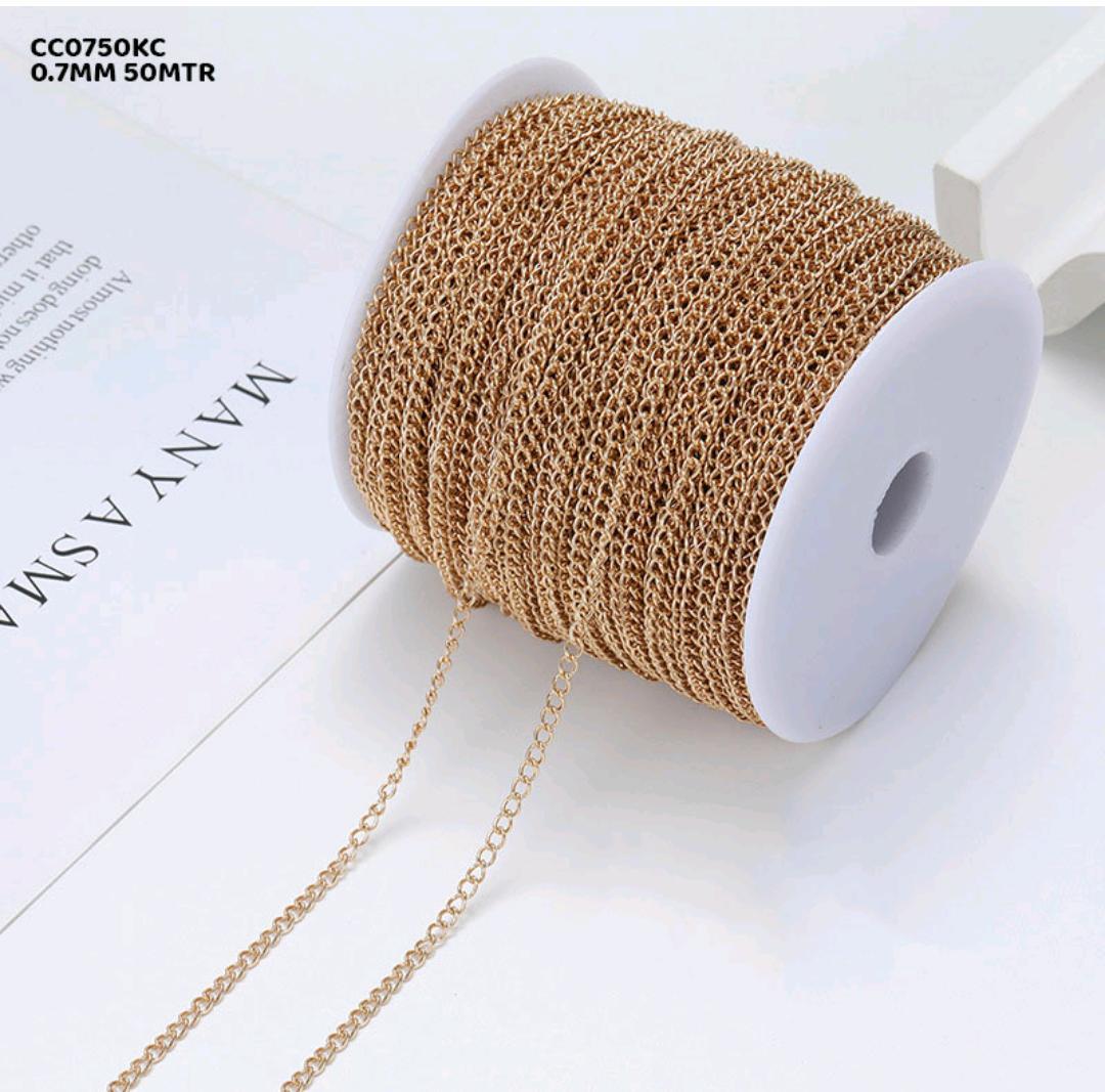 Cc0750Kc Chain 0.7Mm Kc Gold 50Mtr