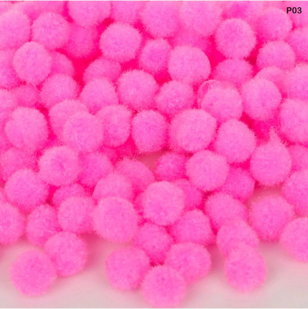 Pompom Plain Midium 2Cm P03 L Pink 500Pc (P03)