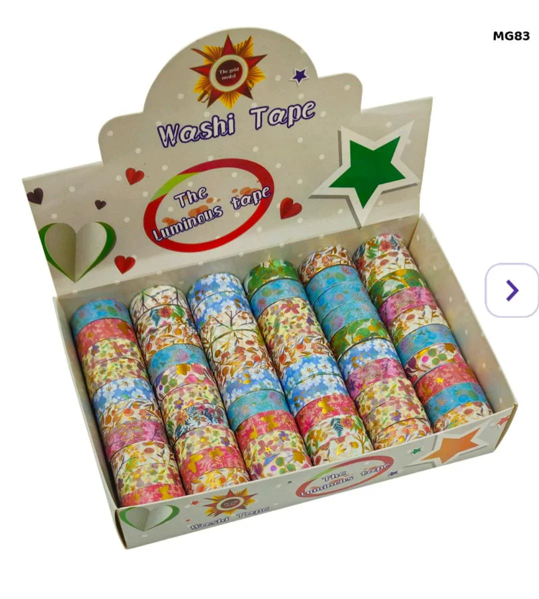 Washi Tape Gold Medal 60Pc 15Mm*3Mmtr (Mg83)