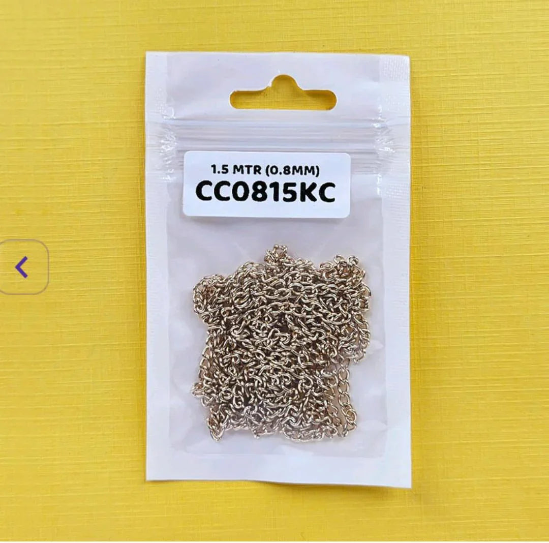 Cc0815Kc Chain 1.5Mtr Kc Gold 0.8Mm