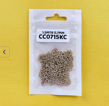 Cc0715Kc Chain 1.5Mtr Kc Gold 0.7Mm