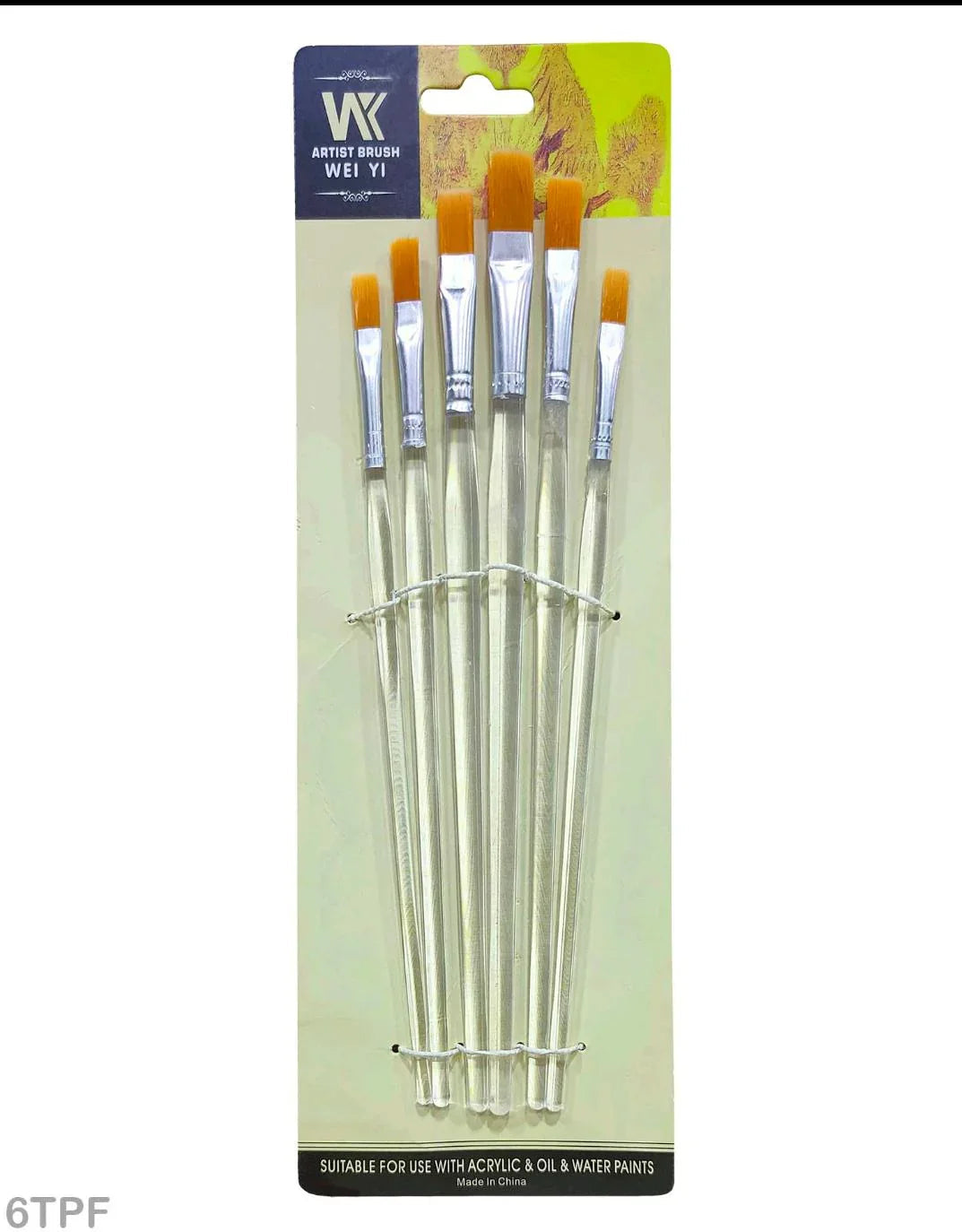 6Pc Paint Brush Flat Tp (6Tpf)
