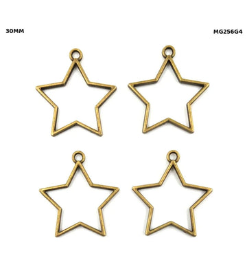 Mg256G4 Bezels Star Shape 5Pc Copper