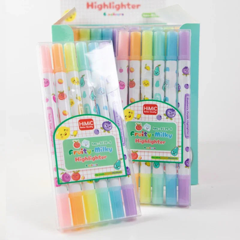 Pastel Highlighters with fragrance I (1 Pack: 6 Highlighters)