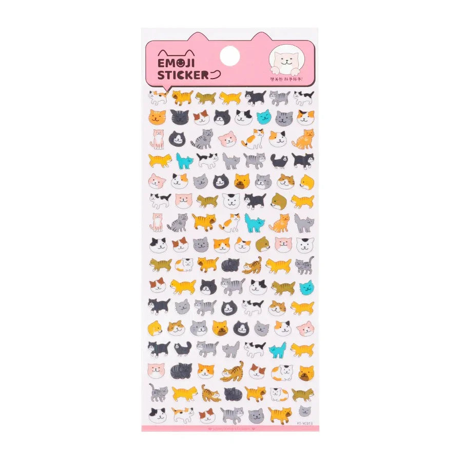 Cute animal emoji sticker l pack of 1 sheet