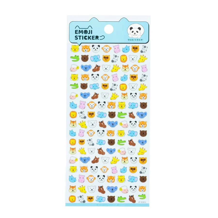 Cute animal emoji sticker l pack of 1 sheet
