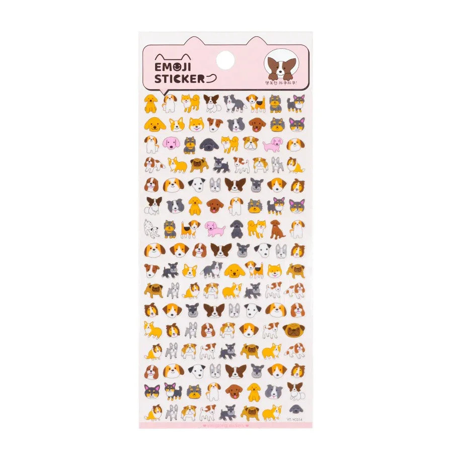 Cute animal emoji sticker l pack of 1 sheet