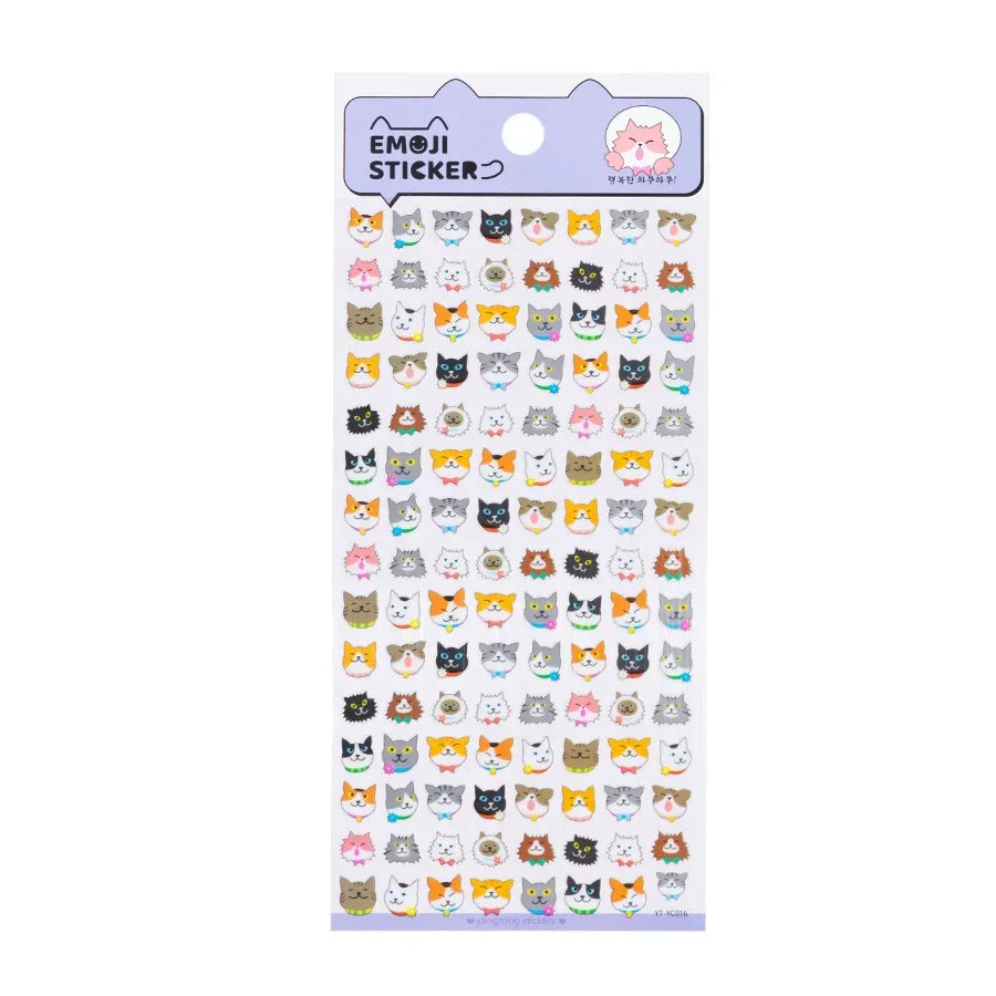 Cute animal emoji sticker l pack of 1 sheet