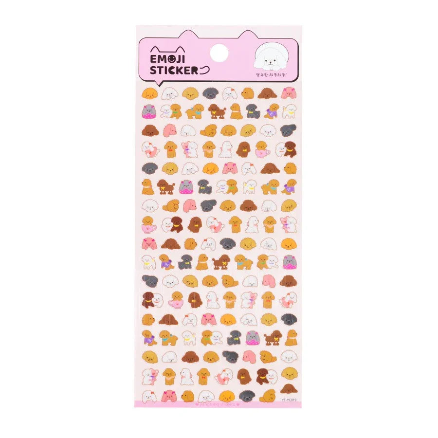 Cute animal emoji sticker l pack of 1 sheet