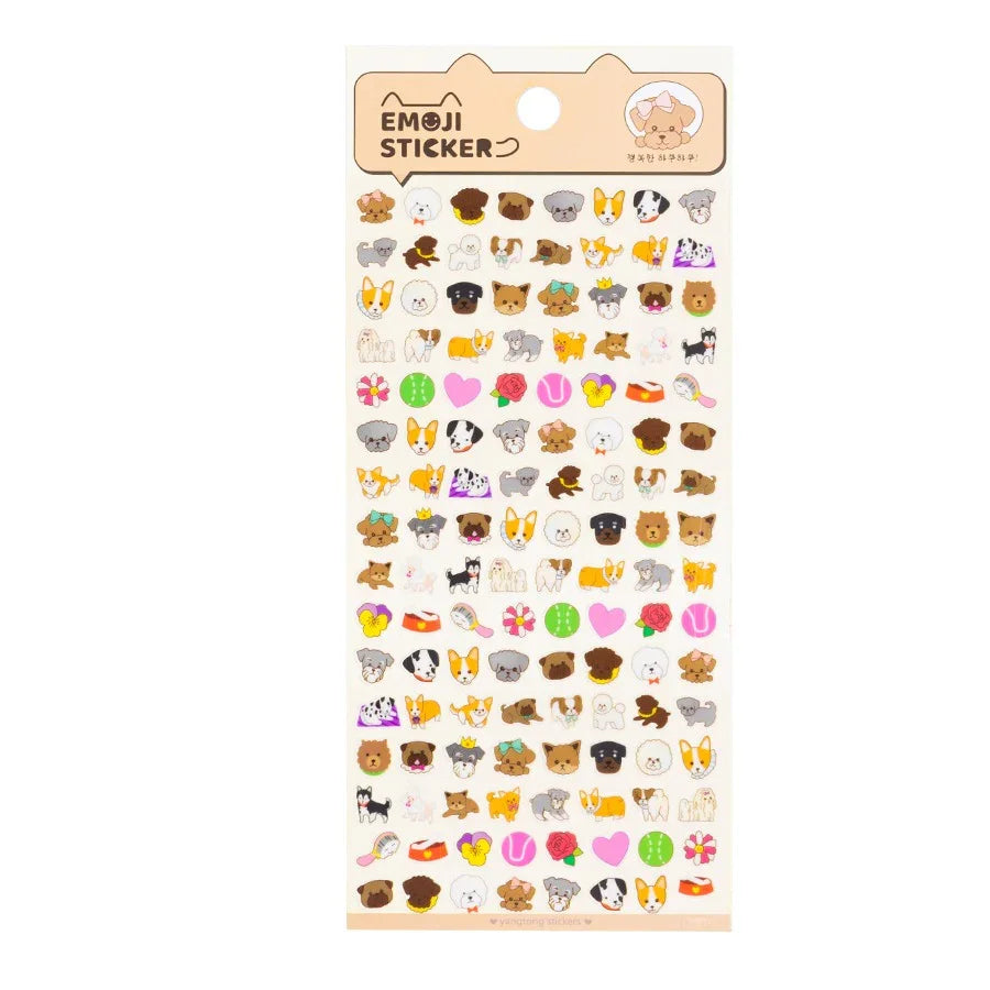 Cute animal emoji sticker l pack of 1 sheet